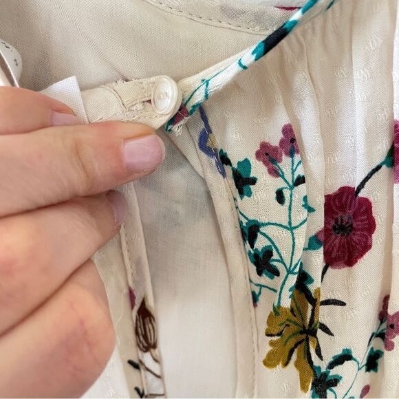 Lush Floral Cold Shoulder Long Sleeve Dress S - Picture 8 of 15